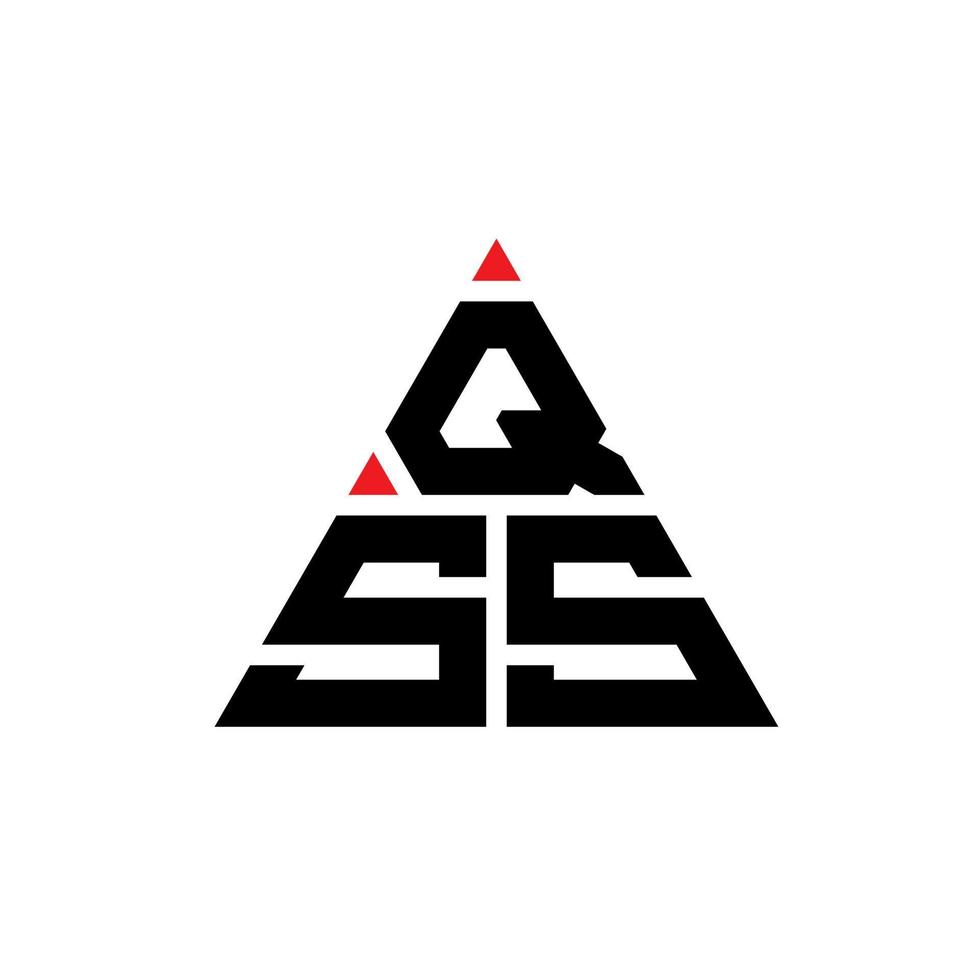 design del logo della lettera triangolare qss con forma triangolare. qss triangolo logo design monogramma. modello di logo vettoriale triangolo qss con colore rosso. logo triangolare qss logo semplice, elegante e lussuoso.
