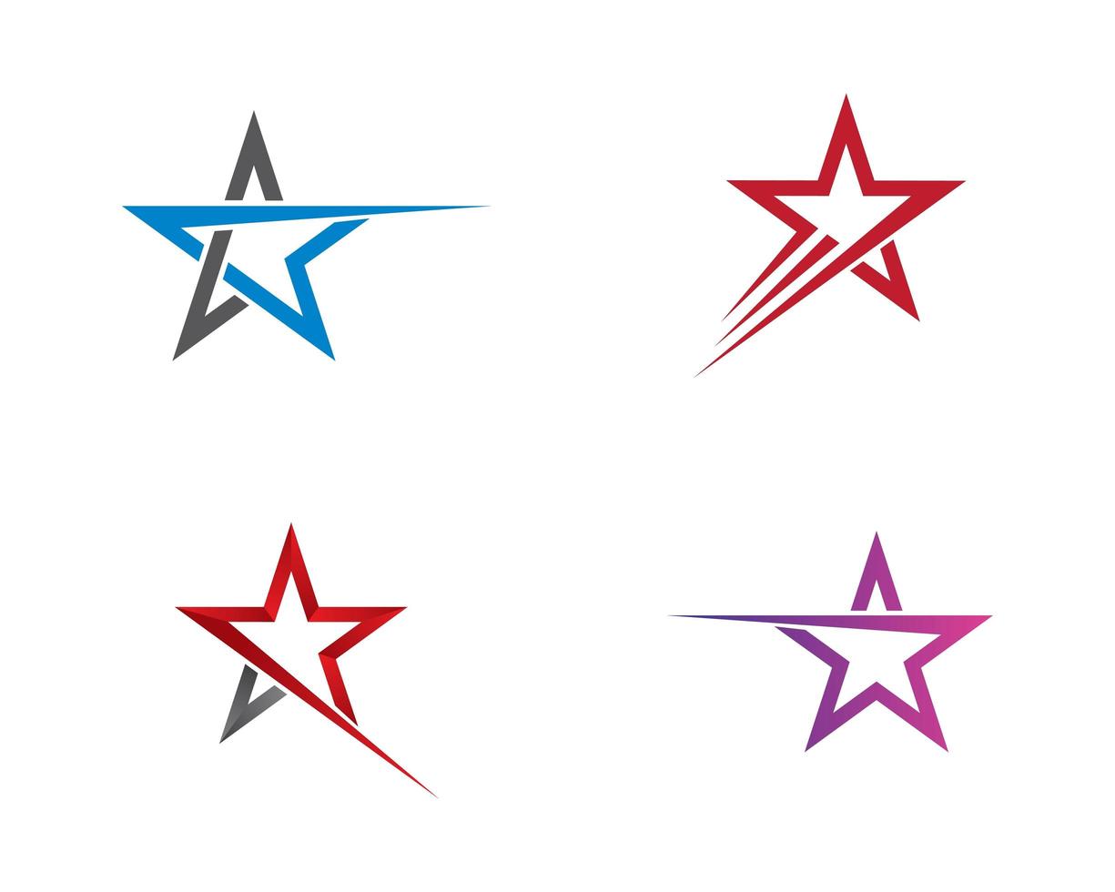set di icone logo stella vettore