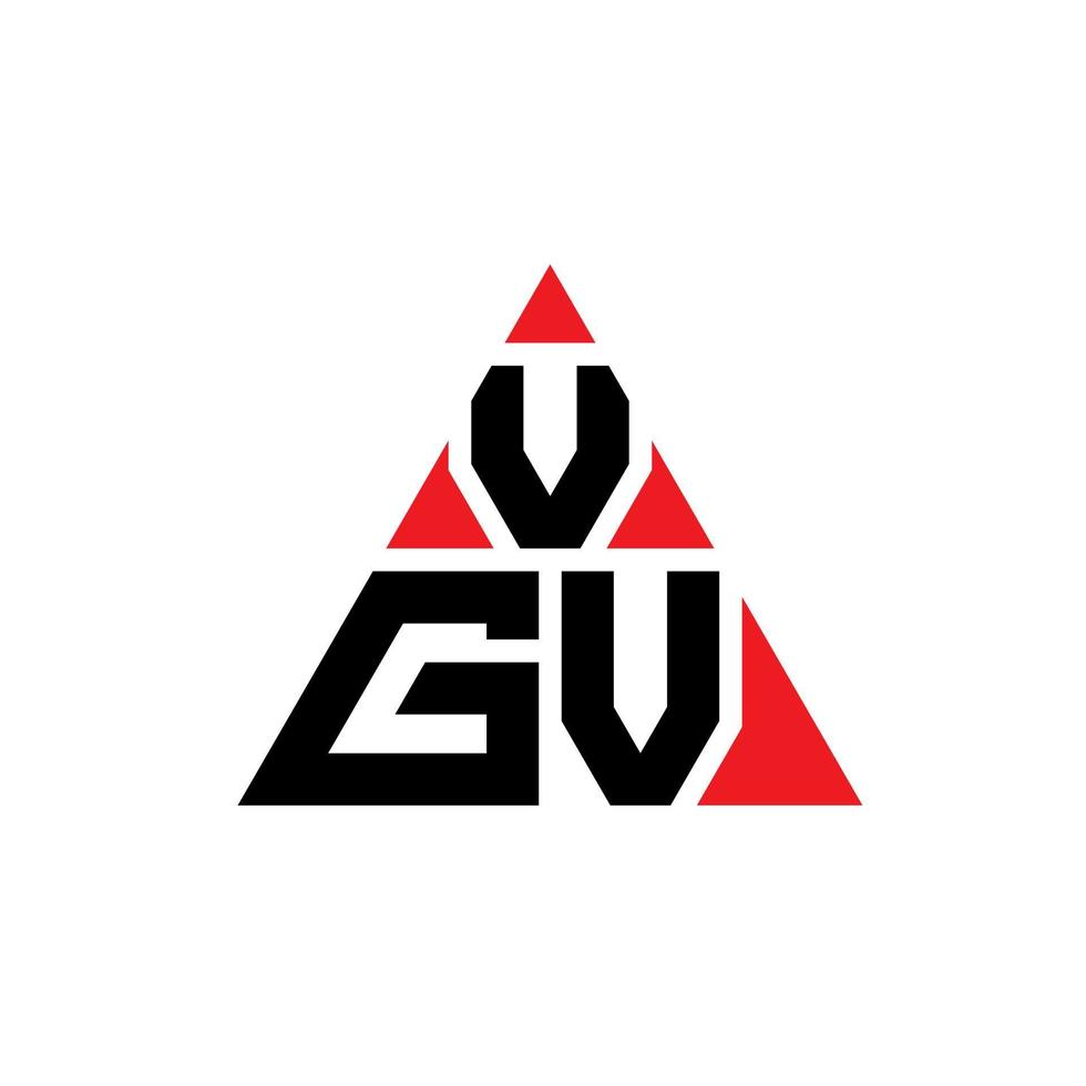 design del logo della lettera del triangolo vgv con forma triangolare. monogramma di design del logo del triangolo vgv. modello di logo vettoriale triangolo vgv con colore rosso. logo triangolare vgv logo semplice, elegante e lussuoso.