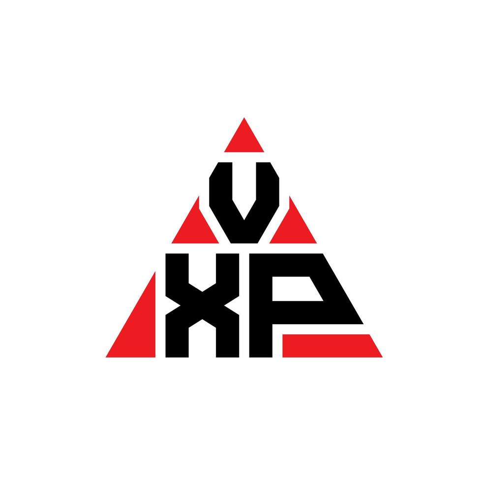 design del logo della lettera triangolare vxp con forma triangolare. monogramma di design del logo del triangolo vxp. modello di logo vettoriale triangolo vxp con colore rosso. logo triangolare vxp logo semplice, elegante e lussuoso.