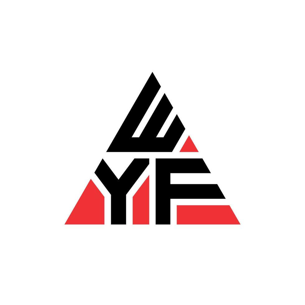 wyf triangolo lettera logo design con forma triangolare. wyf triangolo logo design monogramma. modello di logo vettoriale triangolo wyf con colore rosso. logo triangolare wyf logo semplice, elegante e lussuoso.