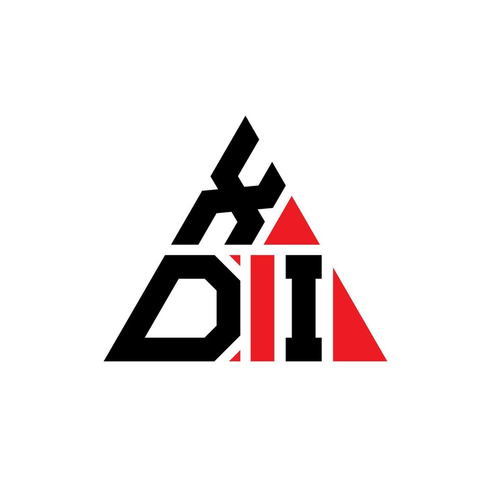 logo xdi triangolo lettera logo design a forma di triangolo. monogramma di design del logo del triangolo xdi. modello di logo vettoriale triangolo xdi con colore rosso. logo triangolare xdi logo semplice, elegante e lussuoso.