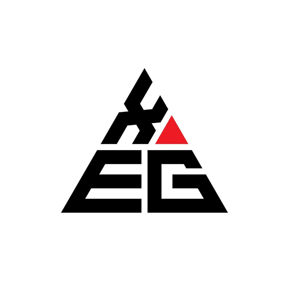 xeg triangolo lettera logo design con forma triangolare. monogramma del design del logo del triangolo xeg. modello di logo vettoriale triangolo xeg con colore rosso. logo triangolare xeg logo semplice, elegante e lussuoso.