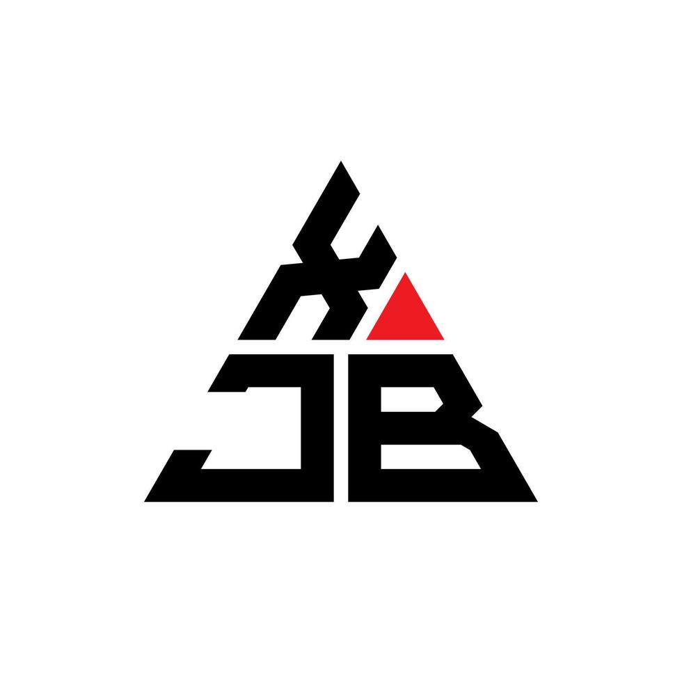 xjb triangolo logo lettera design con forma triangolare. monogramma di design del logo del triangolo xjb. modello di logo vettoriale triangolo xjb con colore rosso. xjb logo triangolare logo semplice, elegante e lussuoso.