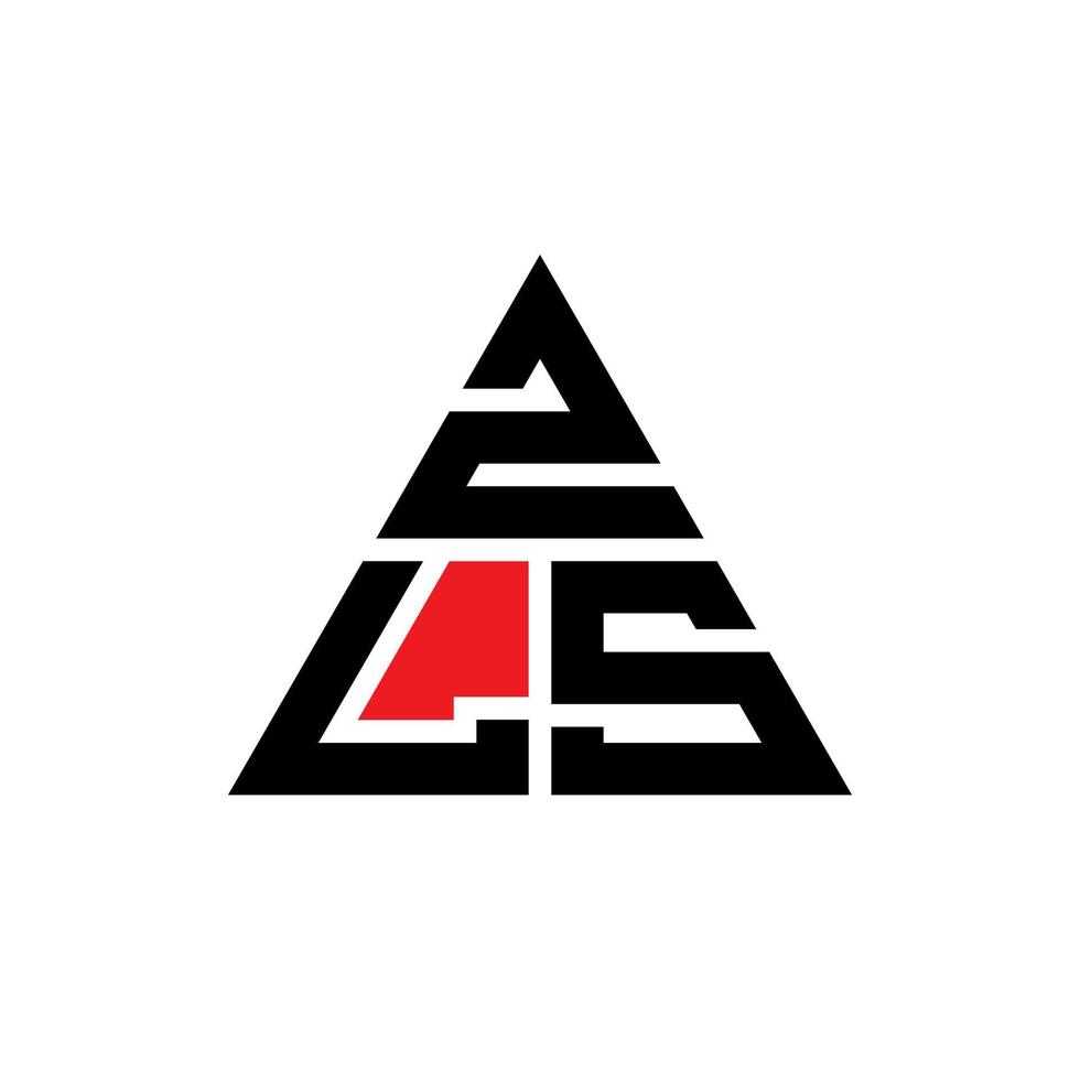 logo della lettera triangolo zls con forma triangolare. zls triangolo logo design monogramma. modello di logo vettoriale triangolo zls con colore rosso. zls logo triangolare logo semplice, elegante e lussuoso.