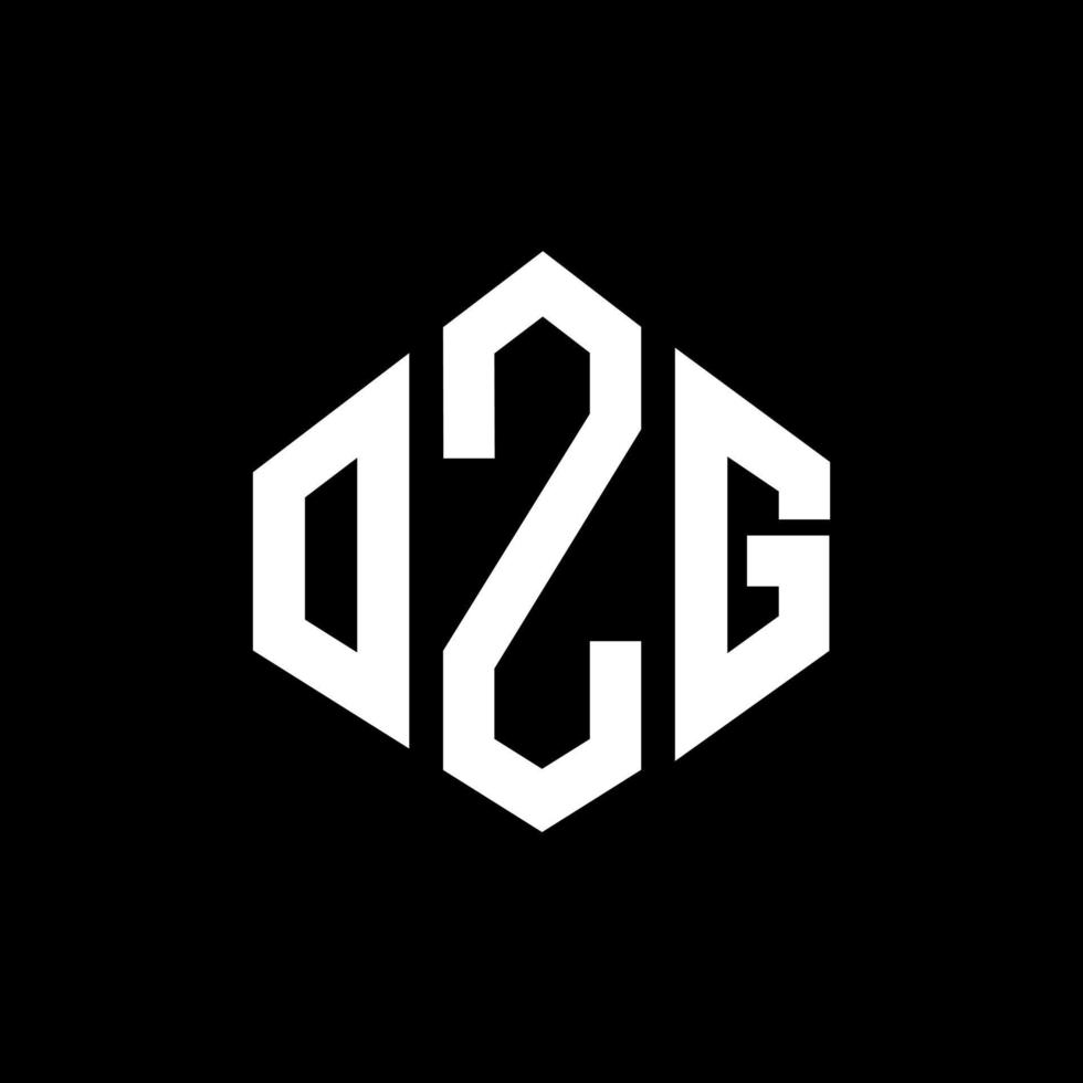 design del logo della lettera ozg con forma poligonale. design del logo a forma di poligono e cubo ozg. ozg esagonale modello logo vettoriale colori bianco e nero. monogramma ozg, logo aziendale e immobiliare.