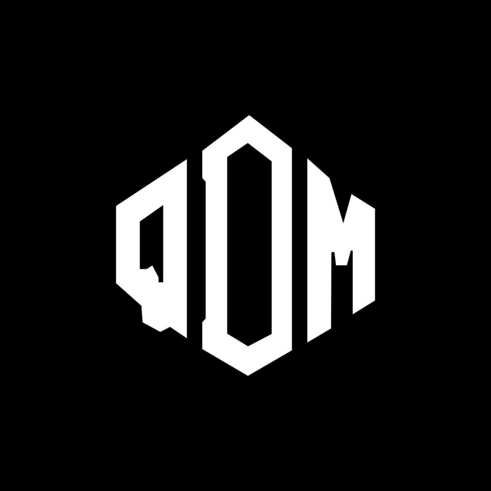 design del logo della lettera qdm con forma poligonale. qdm poligono e design del logo a forma di cubo. qdm modello di logo vettoriale esagonale colori bianco e nero. monogramma qdm, logo aziendale e immobiliare.