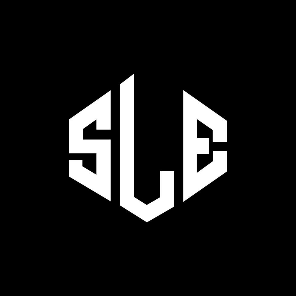 design del logo della lettera sle con forma poligonale. sle poligono e design del logo a forma di cubo. sle esagonale modello logo vettoriale colori bianco e nero. monogramma sle, logo aziendale e immobiliare.