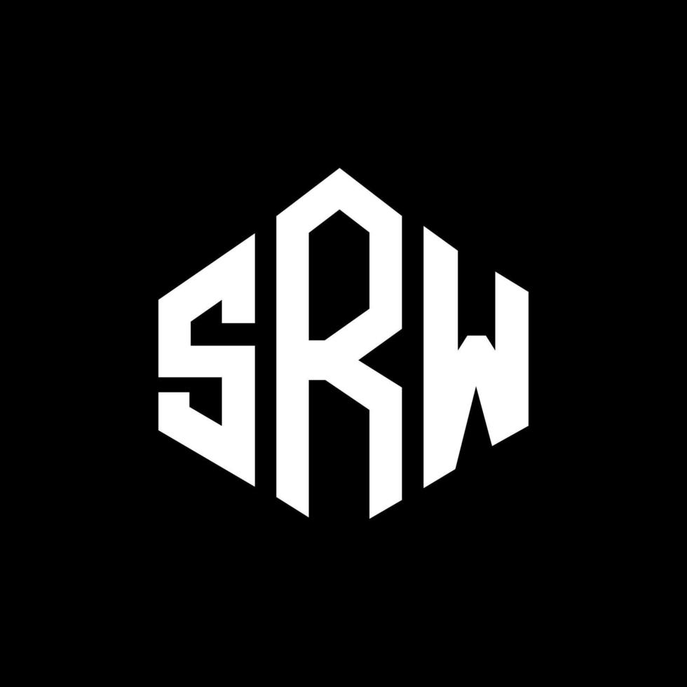 srw lettera logo design con forma poligonale. srw poligono e design del logo a forma di cubo. srw modello di logo vettoriale esagonale colori bianco e nero. monogramma srw, logo aziendale e immobiliare.