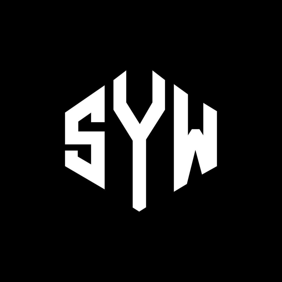 syw lettera logo design con forma poligonale. syw poligono e design del logo a forma di cubo. syw modello di logo vettoriale esagonale colori bianco e nero. monogramma syw, logo aziendale e immobiliare.