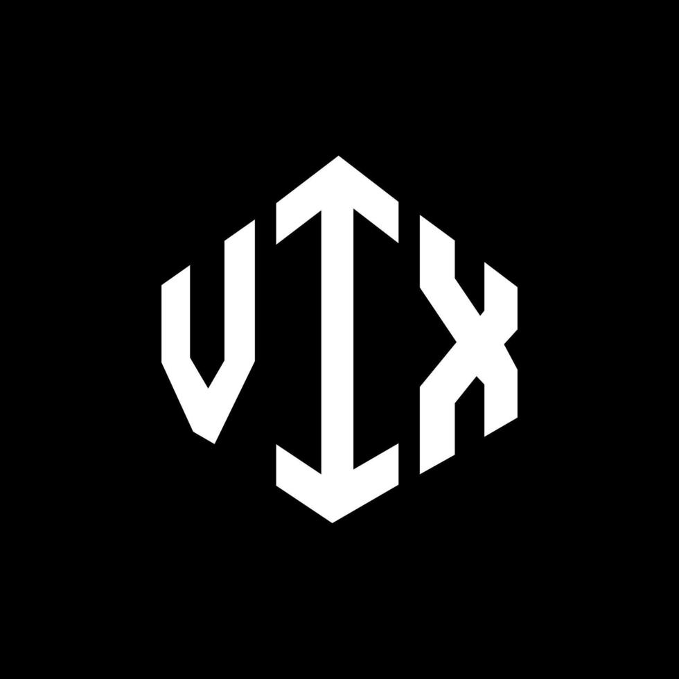 disegno del logo della lettera vix con forma poligonale. disegno del logo a forma di poligono e cubo vix. vix esagono logo modello vettoriale colori bianco e nero. monogramma vix, logo aziendale e immobiliare.