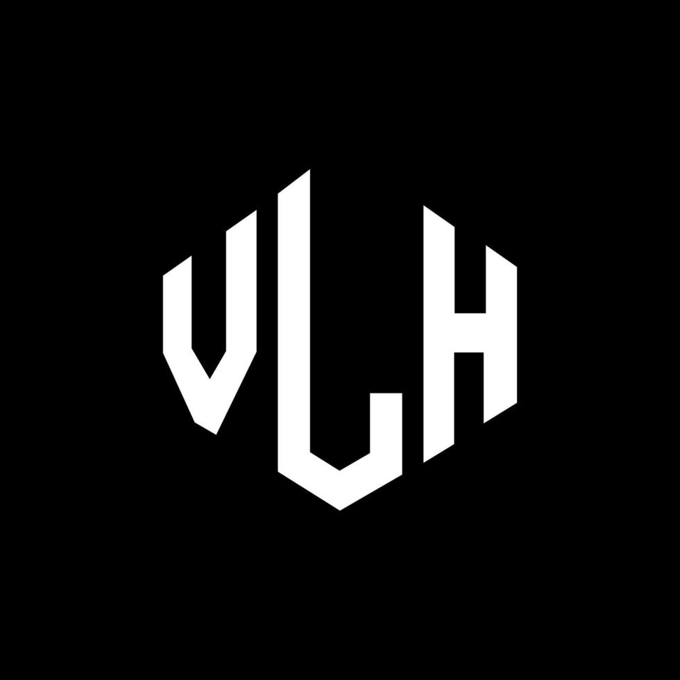 design del logo della lettera vlh con forma poligonale. vlh poligono e design del logo a forma di cubo. vlh modello di logo vettoriale esagonale colori bianco e nero. monogramma vlh, logo aziendale e immobiliare.