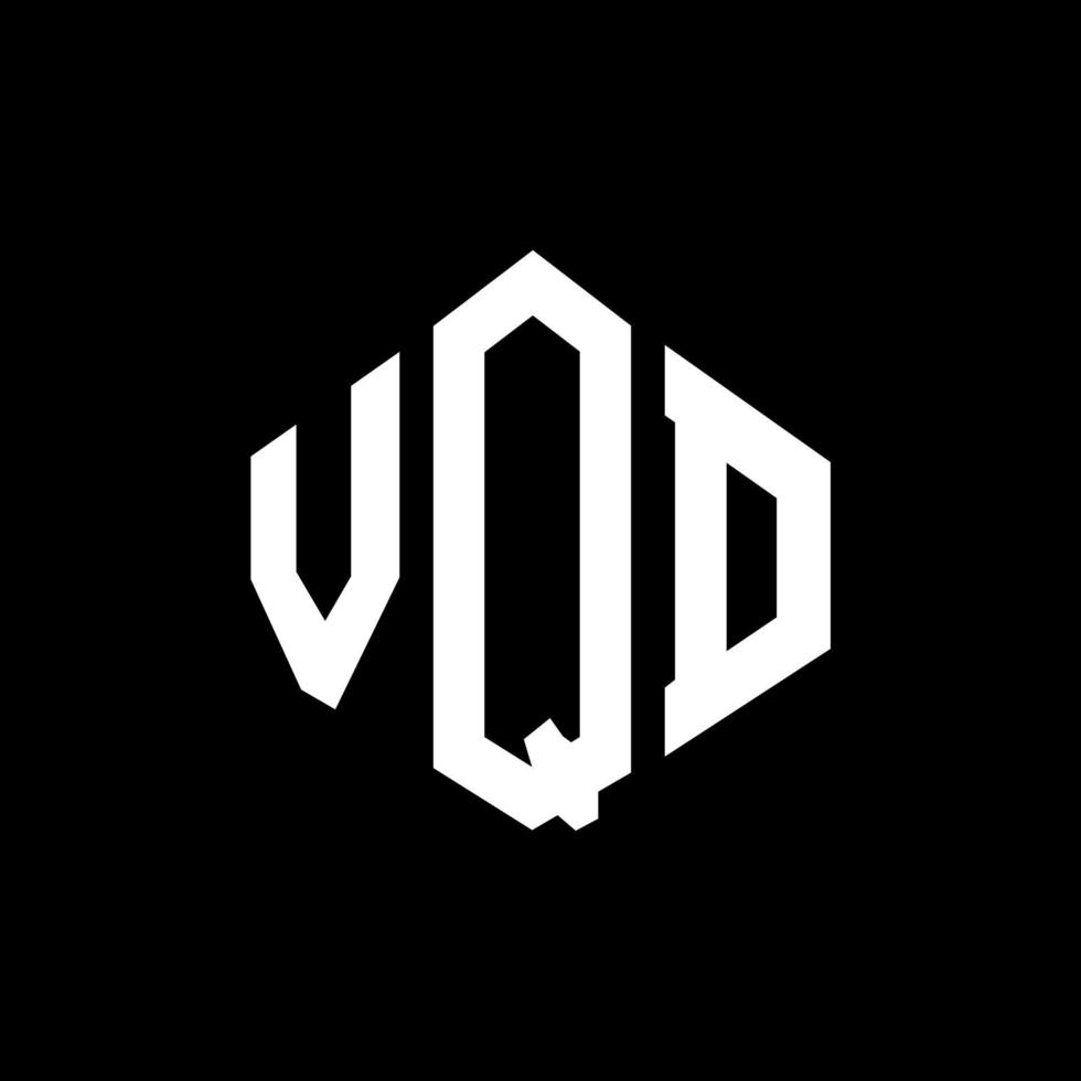 design del logo della lettera vqd con forma poligonale. design del logo a forma di poligono e cubo vqd. vqd modello di logo vettoriale esagonale colori bianco e nero. monogramma vqd, logo aziendale e immobiliare.