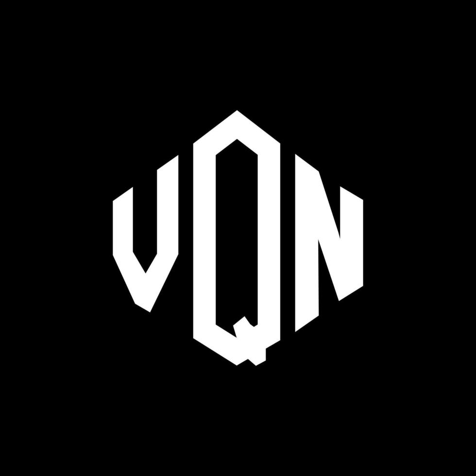 design del logo della lettera vqn con forma poligonale. design del logo a forma di poligono e cubo vqn. vqn modello di logo vettoriale esagonale colori bianco e nero. monogramma vqn, logo aziendale e immobiliare.