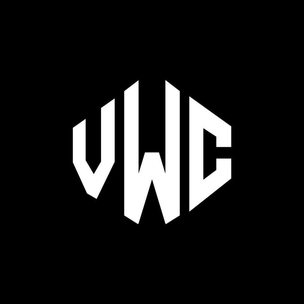 design del logo della lettera vwc con forma poligonale. vwc poligono e design del logo a forma di cubo. vwc modello di logo vettoriale esagonale colori bianco e nero. monogramma vwc, logo aziendale e immobiliare.