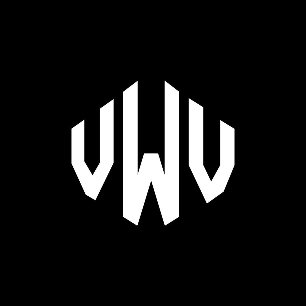 design del logo della lettera vwv con forma poligonale. design del logo a forma di poligono e cubo vwv. vwv modello di logo vettoriale esagonale colori bianco e nero. monogramma vwv, logo aziendale e immobiliare.