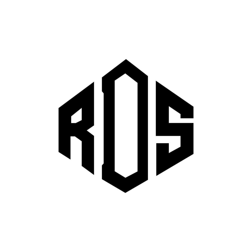 rds lettera logo design con forma poligonale. rds poligono e design del logo a forma di cubo. rds esagono vettore logo modello colori bianco e nero. monogramma rds, logo aziendale e immobiliare.