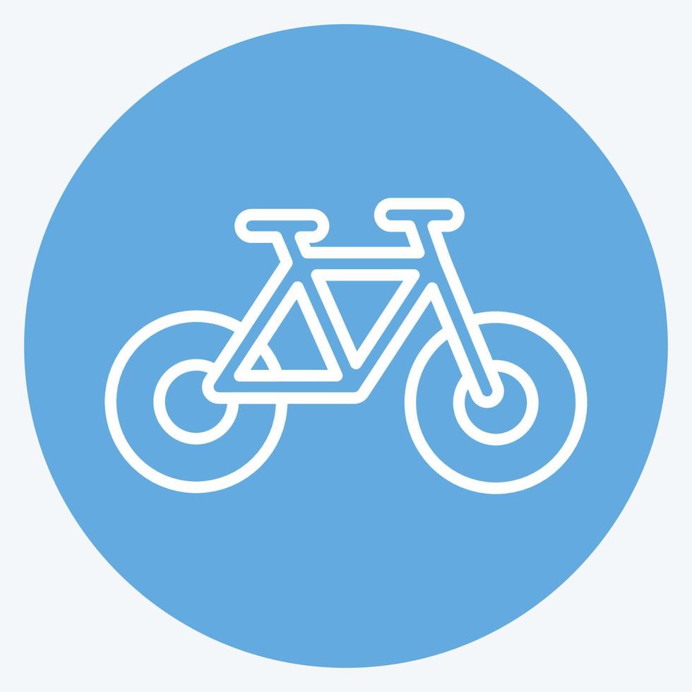 icona in bicicletta. adatto per l'istruzione simbolo. stile occhi azzurri. design semplice modificabile. vettore del modello di progettazione. semplice illustrazione