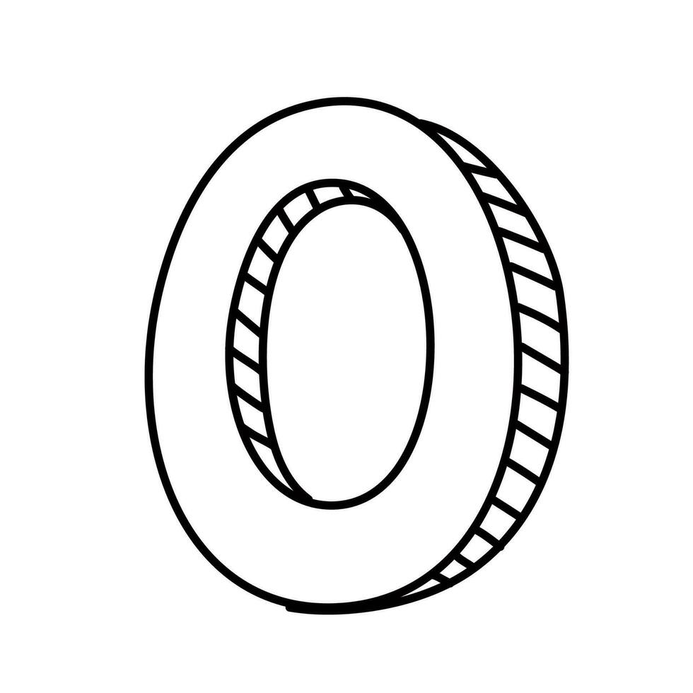 numeri di linea neri zero vettore arabo