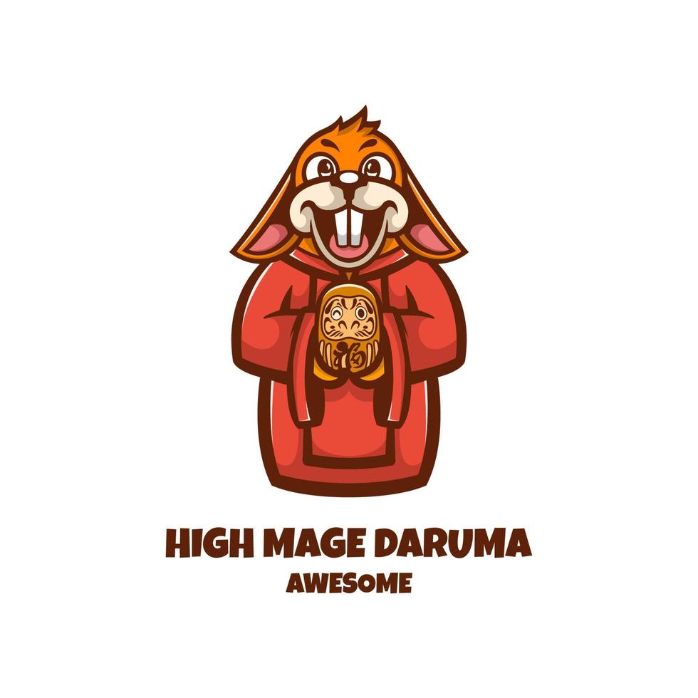 illustrazione grafica vettoriale del mago daruma, buona per il design del logo