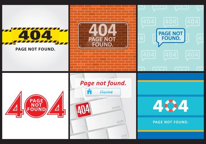 404 schermate di errore vettore