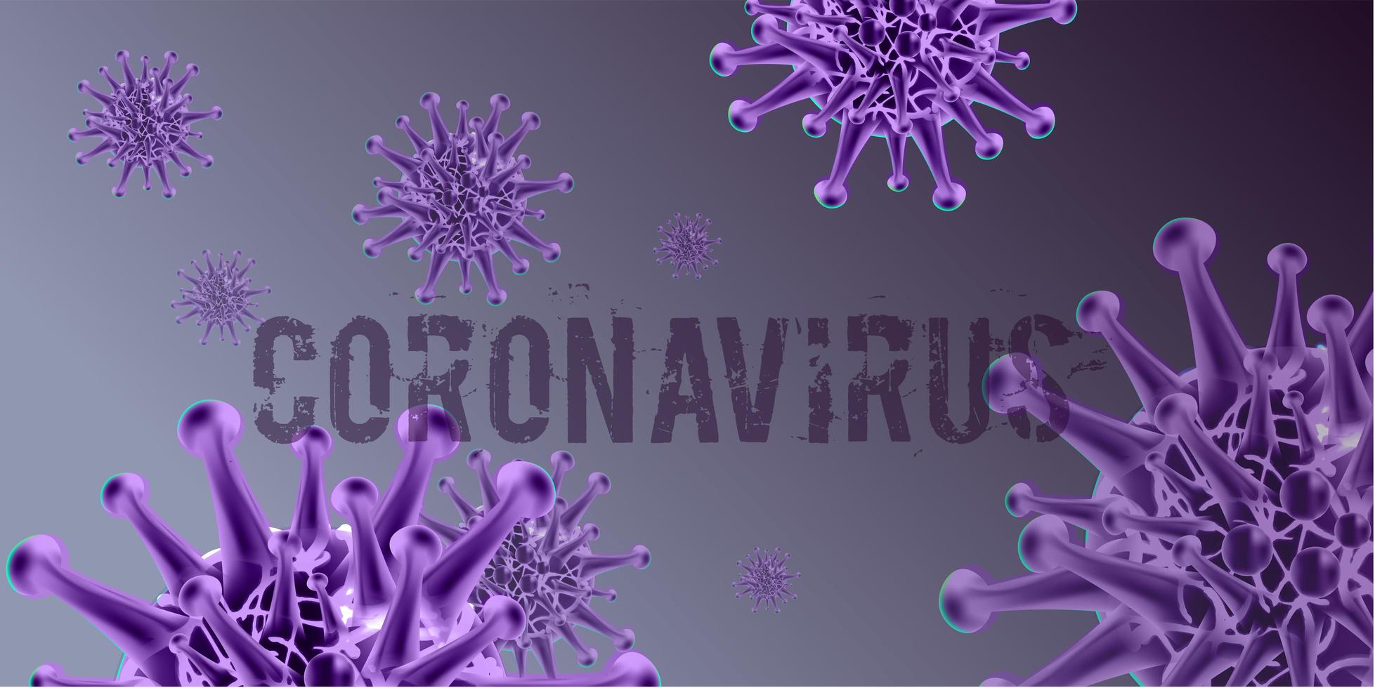 coronavirus viola sfondo vettore