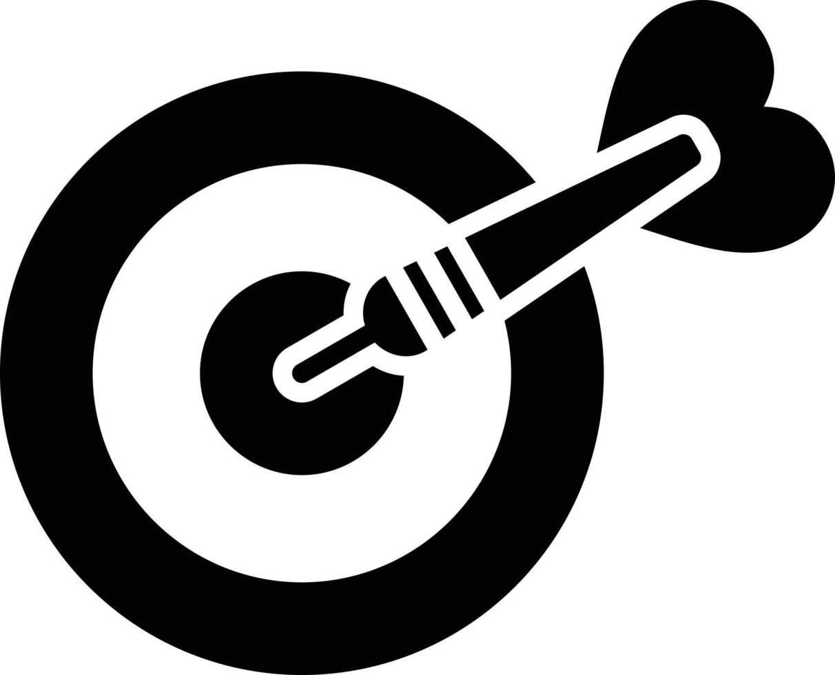 icona del glifo obiettivo vettore