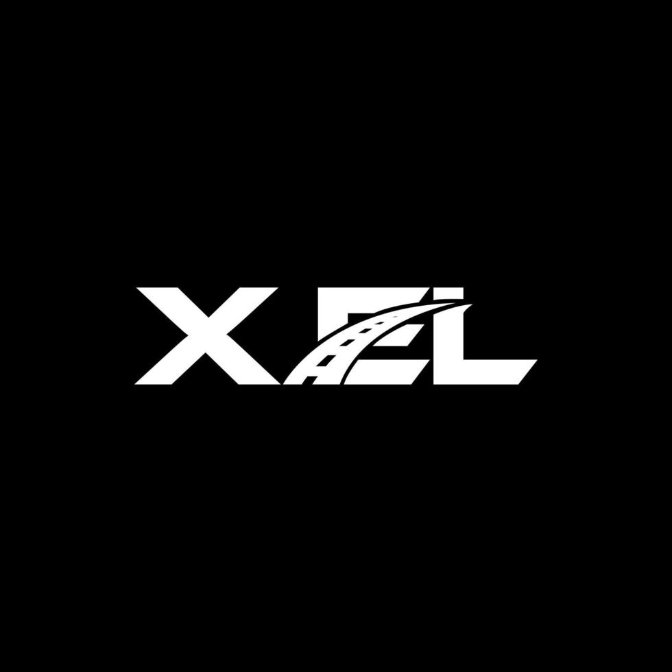 xel lettera logo design su sfondo nero. xel creative iniziali lettera logo concept. disegno della lettera xel. vettore
