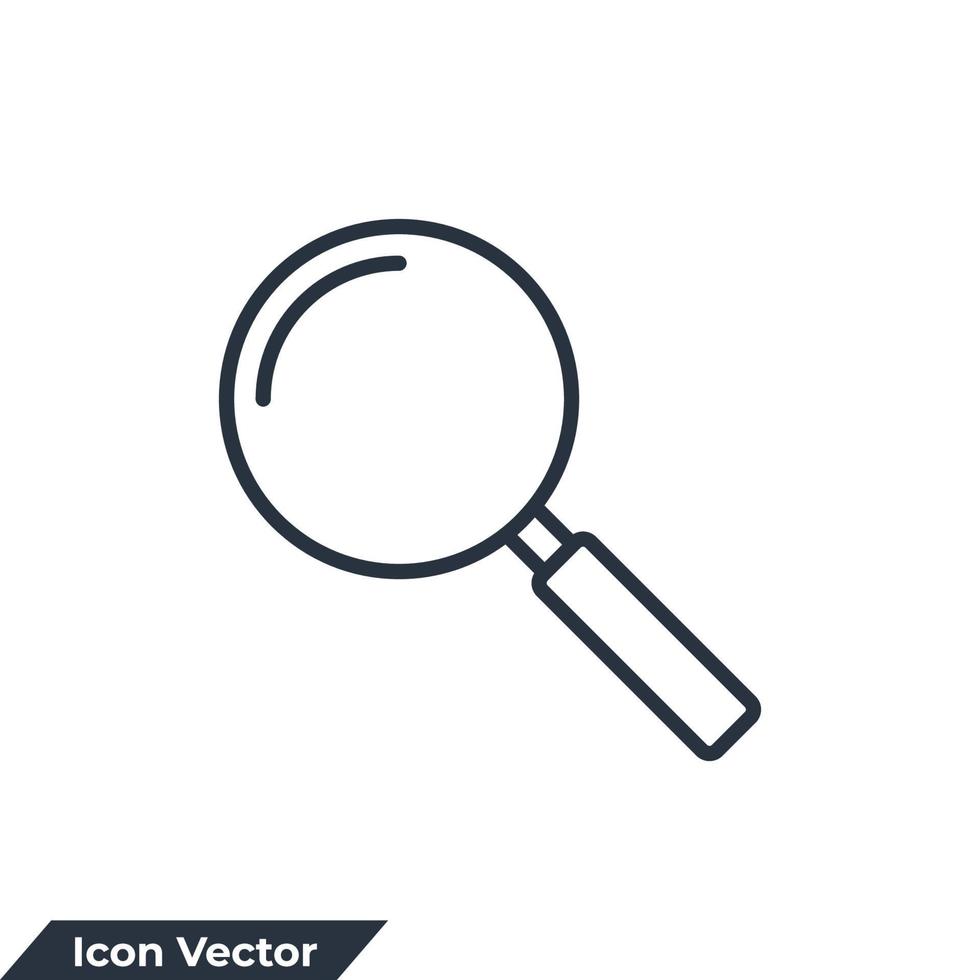 illustrazione vettoriale del logo dell'icona di ricerca. modello di simbolo di lente d'ingrandimento per la raccolta di grafica e web design