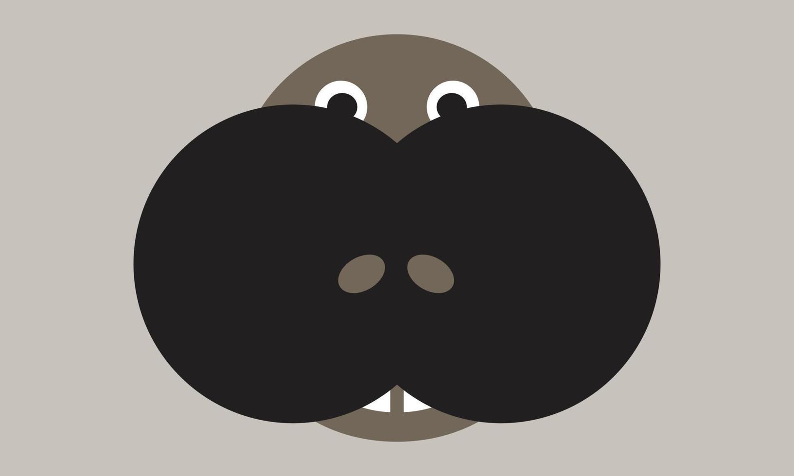 personaggio dei cartoni animati faccia ippopotamo vettore