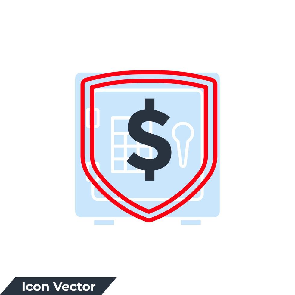 illustrazione vettoriale del logo dell'icona sicura. modello di simbolo di protezione dello scudo per la raccolta di grafica e web design