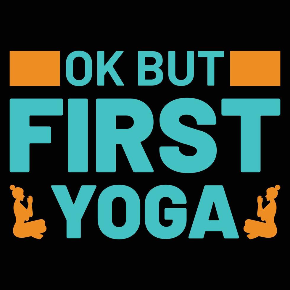 disegno della maglietta di yoga vettore