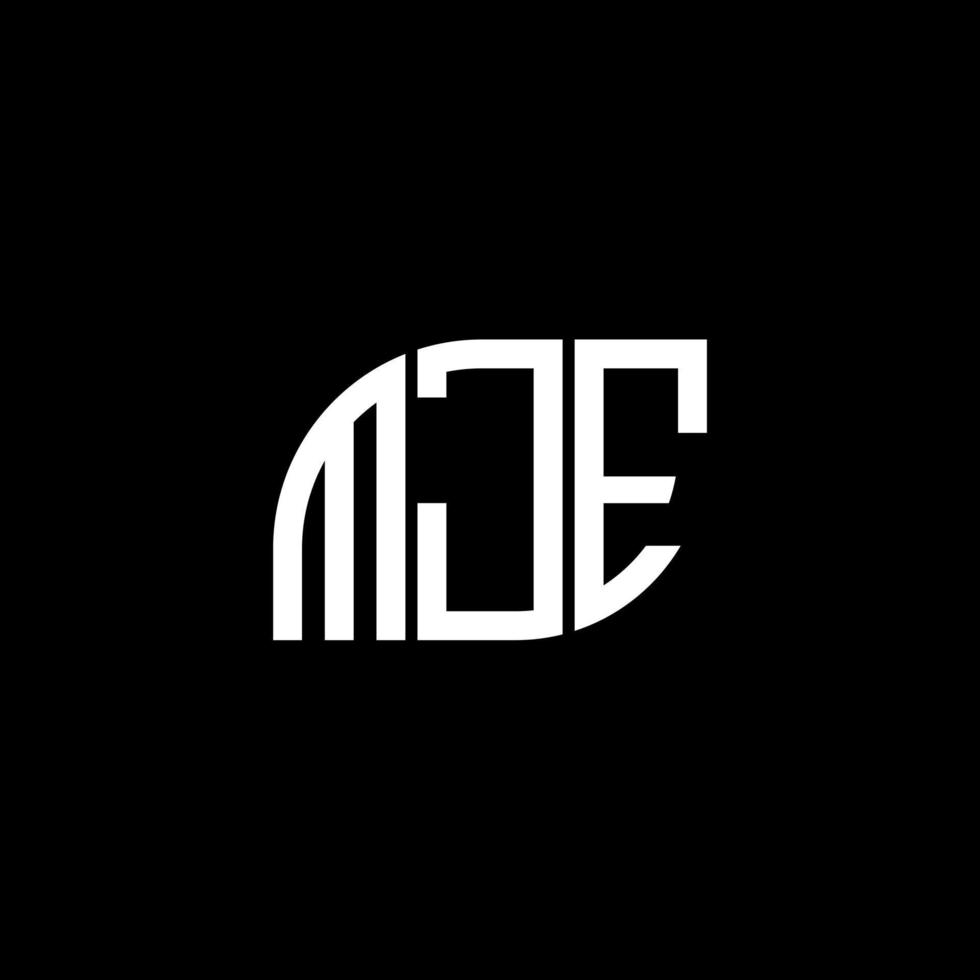 mje lettera design.mje lettera logo design su sfondo nero. mje creative iniziali lettera logo concept. mje lettera design.mje lettera logo design su sfondo nero. m vettore