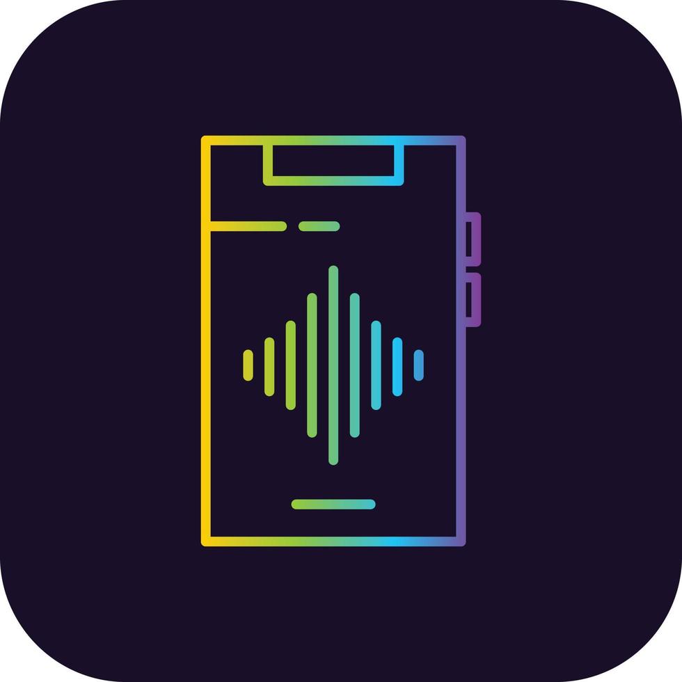 icona del gradiente audio vettore