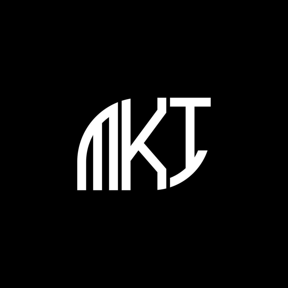mki lettera design.mki lettera logo design su sfondo nero. mki creative iniziali lettera logo concept. mki lettera design.mki lettera logo design su sfondo nero. m vettore