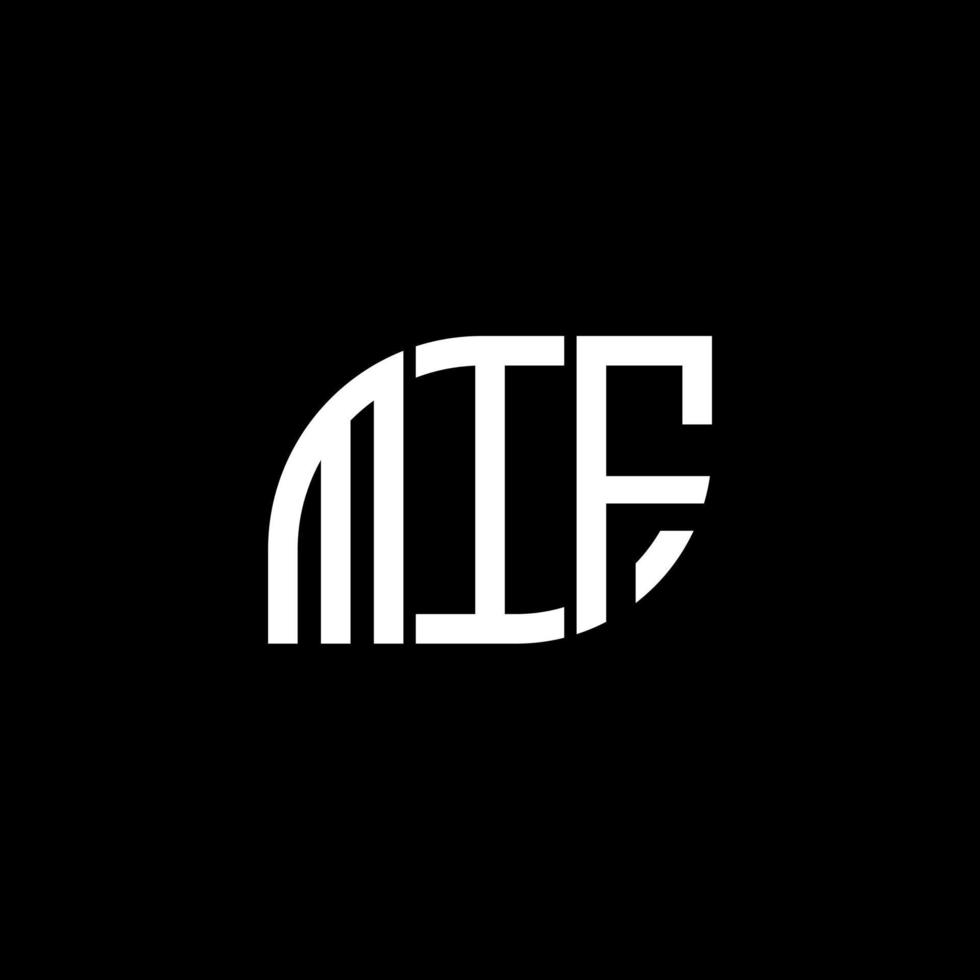 mif lettera logo design su sfondo nero. mif creative iniziali lettera logo concept. disegno della lettera mif. vettore