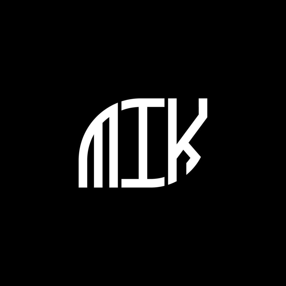 mik lettera design.mik lettera logo design su sfondo nero. mik creative iniziali lettera logo concept. mik lettera design.mik lettera logo design su sfondo nero. m vettore