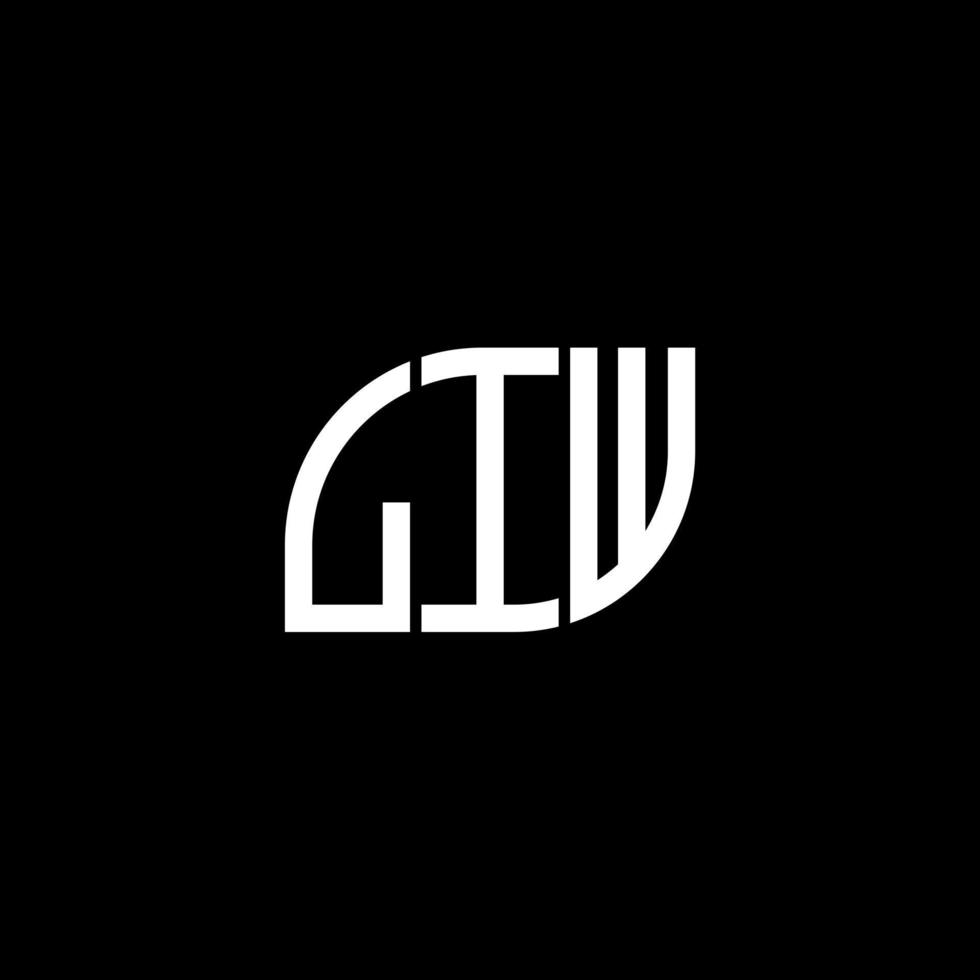 liw lettera design.liw lettera logo design su sfondo nero. liw creative iniziali lettera logo concept. liw lettera design.liw lettera logo design su sfondo nero. l vettore