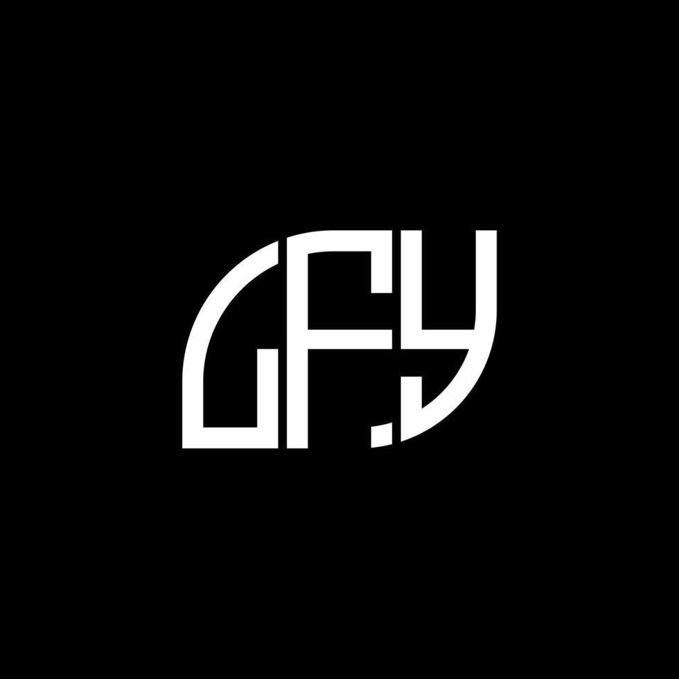 Design del logo della lettera lfy su sfondo nero. Lfy creative iniziali lettera logo concept. disegno della lettera lfy. vettore
