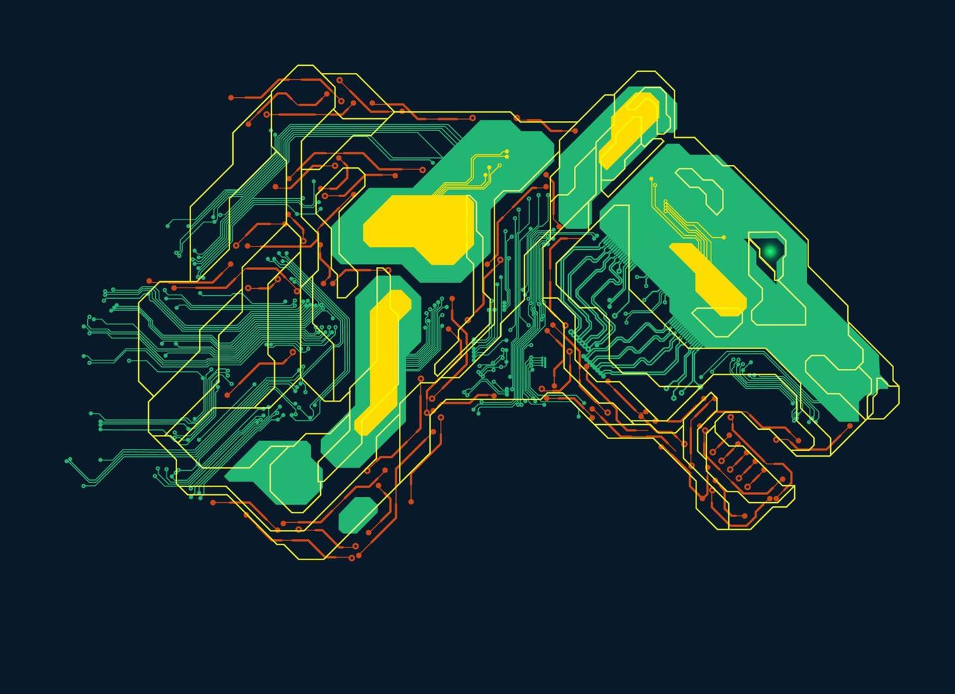 modello di leone elettronico vettore