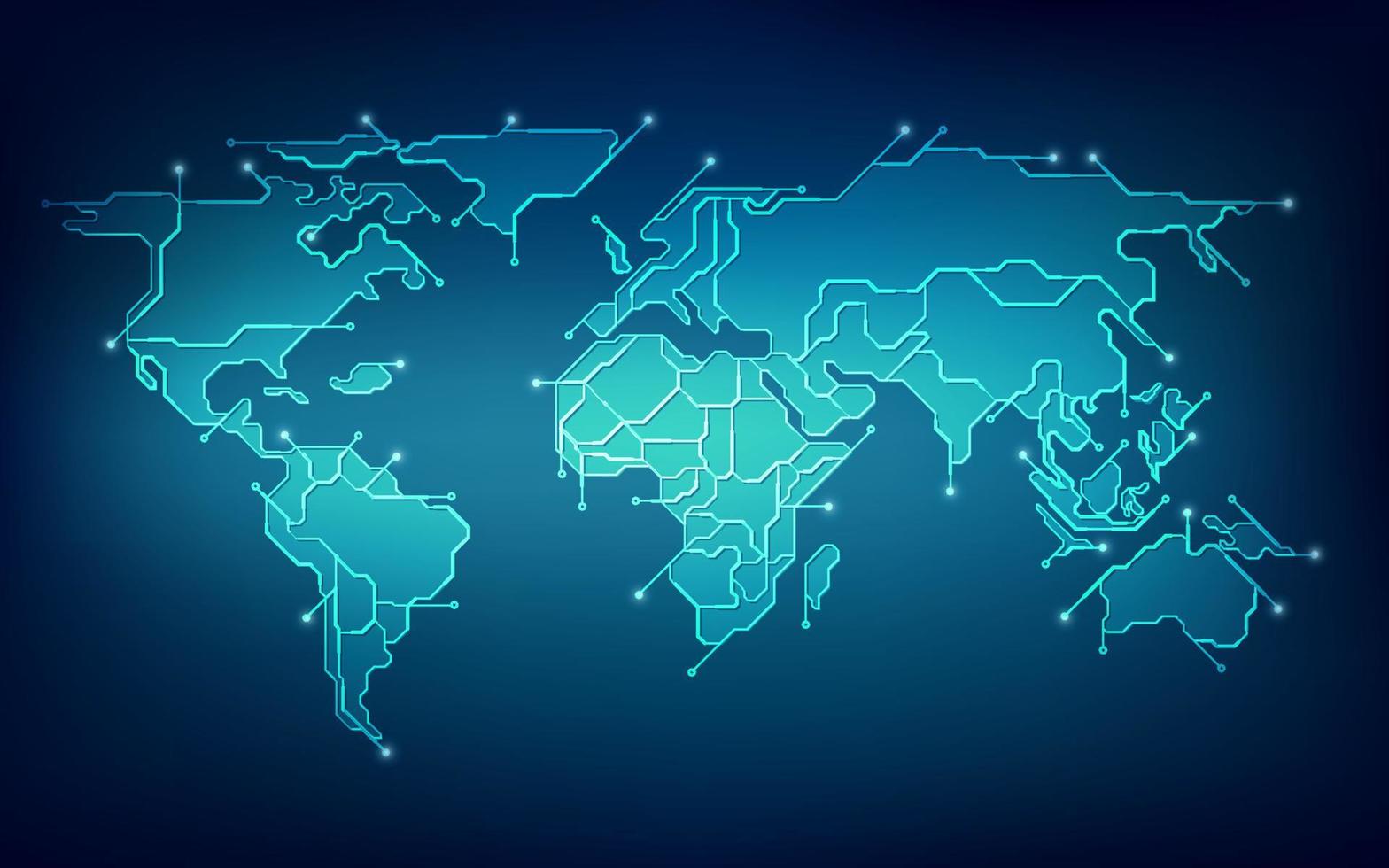 mappa del mondo elettronica vettore