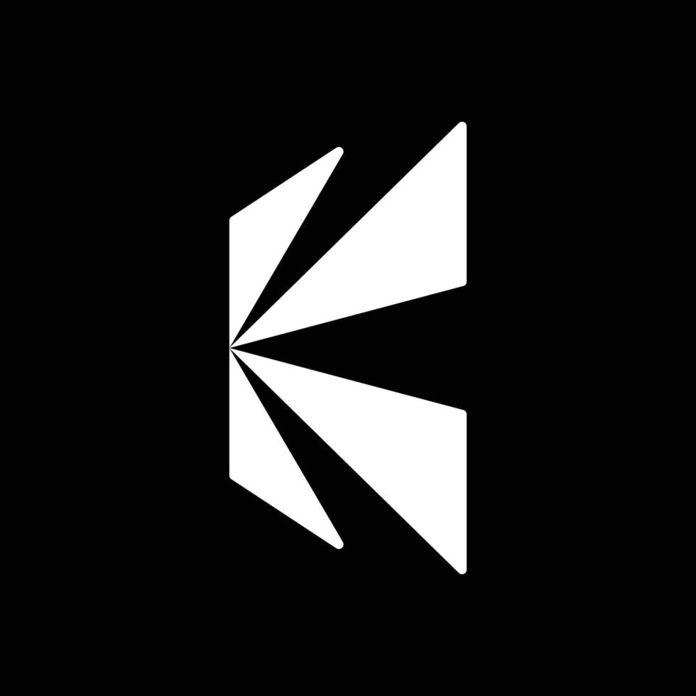 logo astratto della lettera k vettore