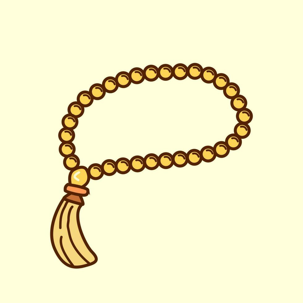 illustrazione vettoriale di perle di preghiera