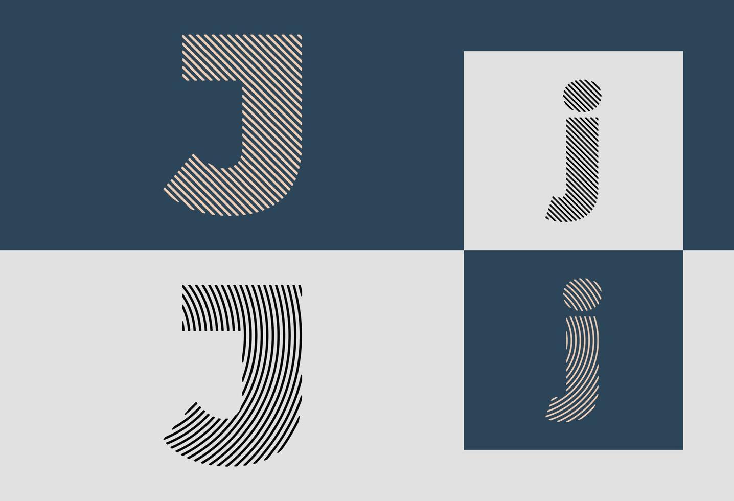 pacchetto creativo di lettere iniziali j logo design. vettore