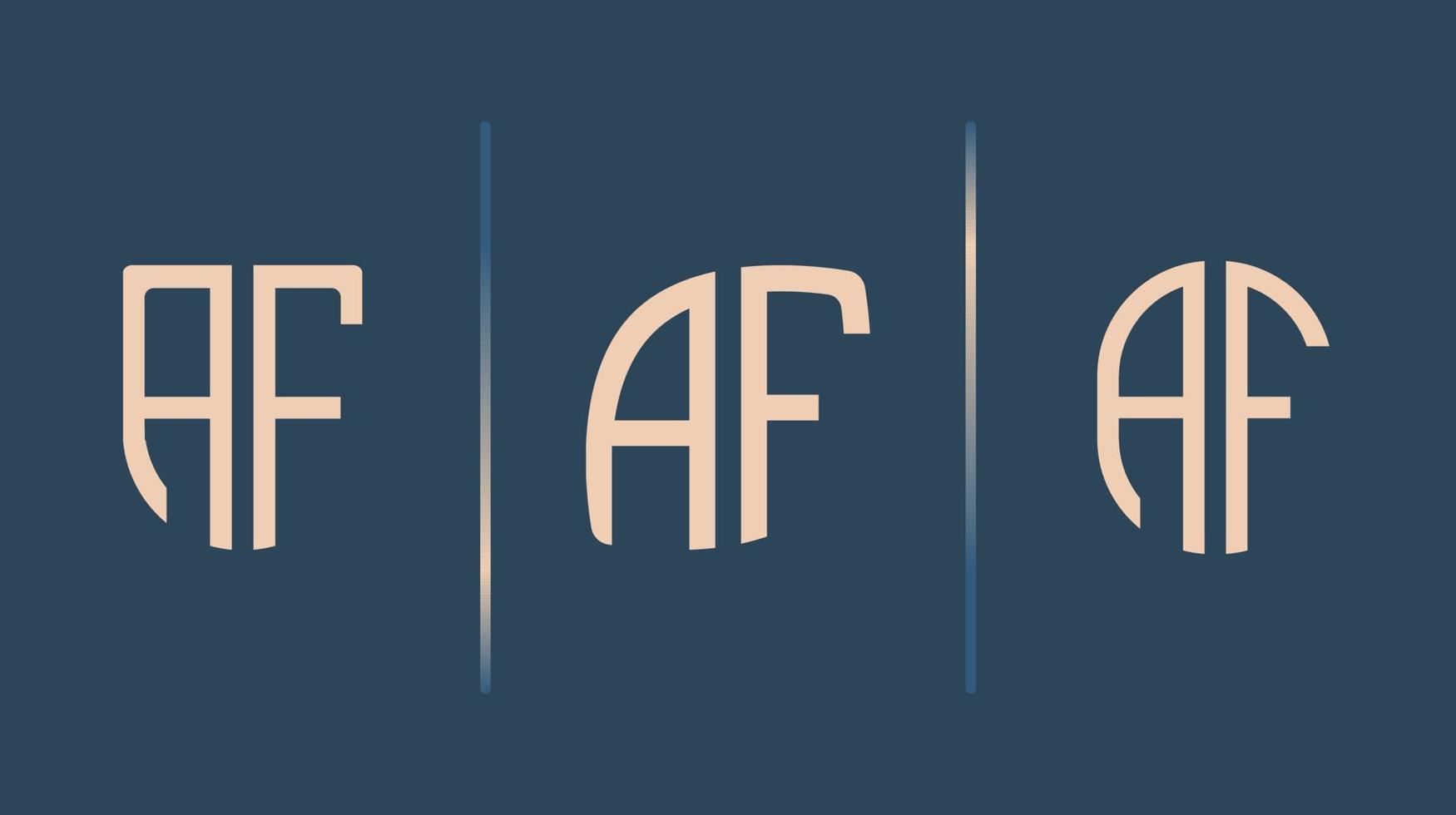 pacchetto creativo di lettere iniziali af logo design. vettore