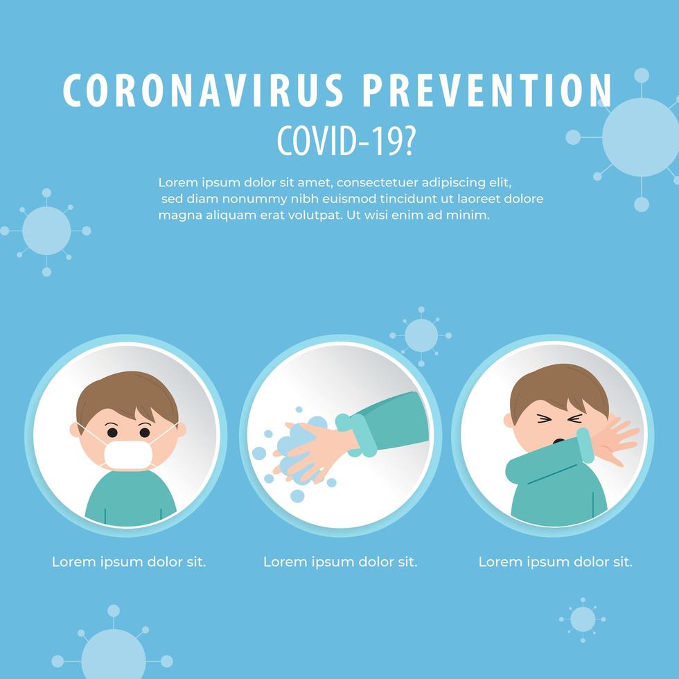 poster di prevenzione covid-19 vettore