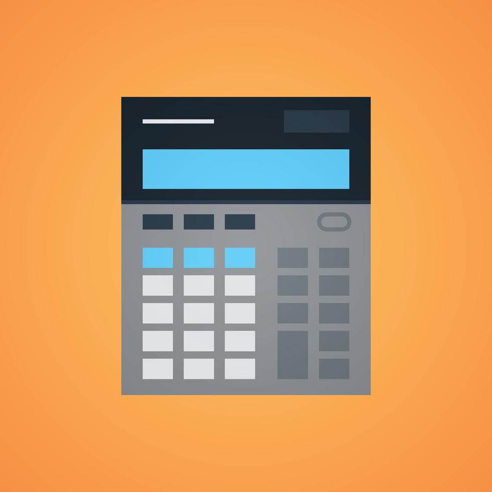 calcolatrice e analisi finanziaria illustrazione vettoriale piatta.
