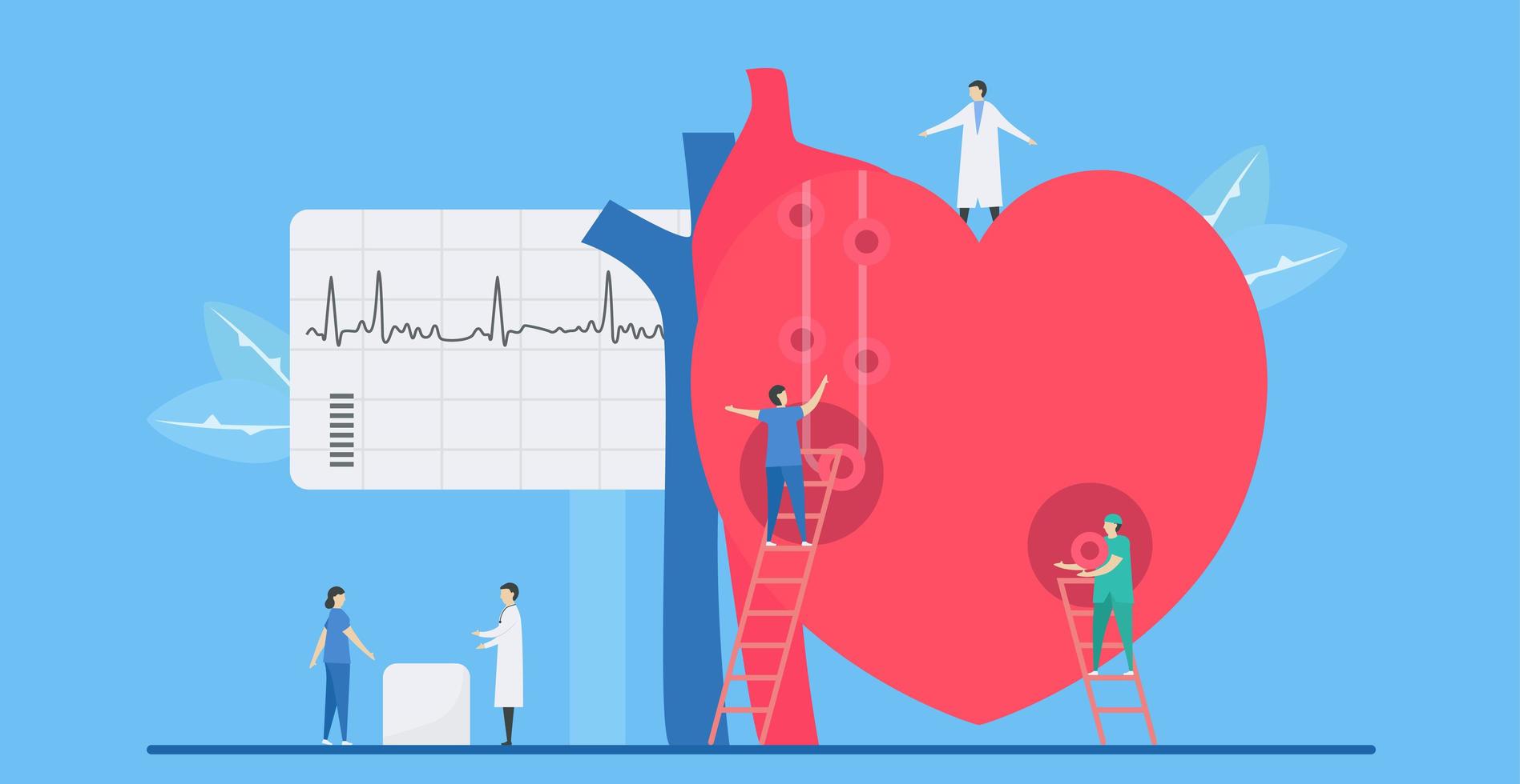 concetto di malattia aritmia cardiologia vettore