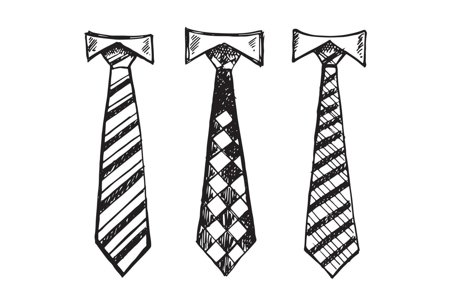 cravatta disegnata a mano illustrazione vettoriale