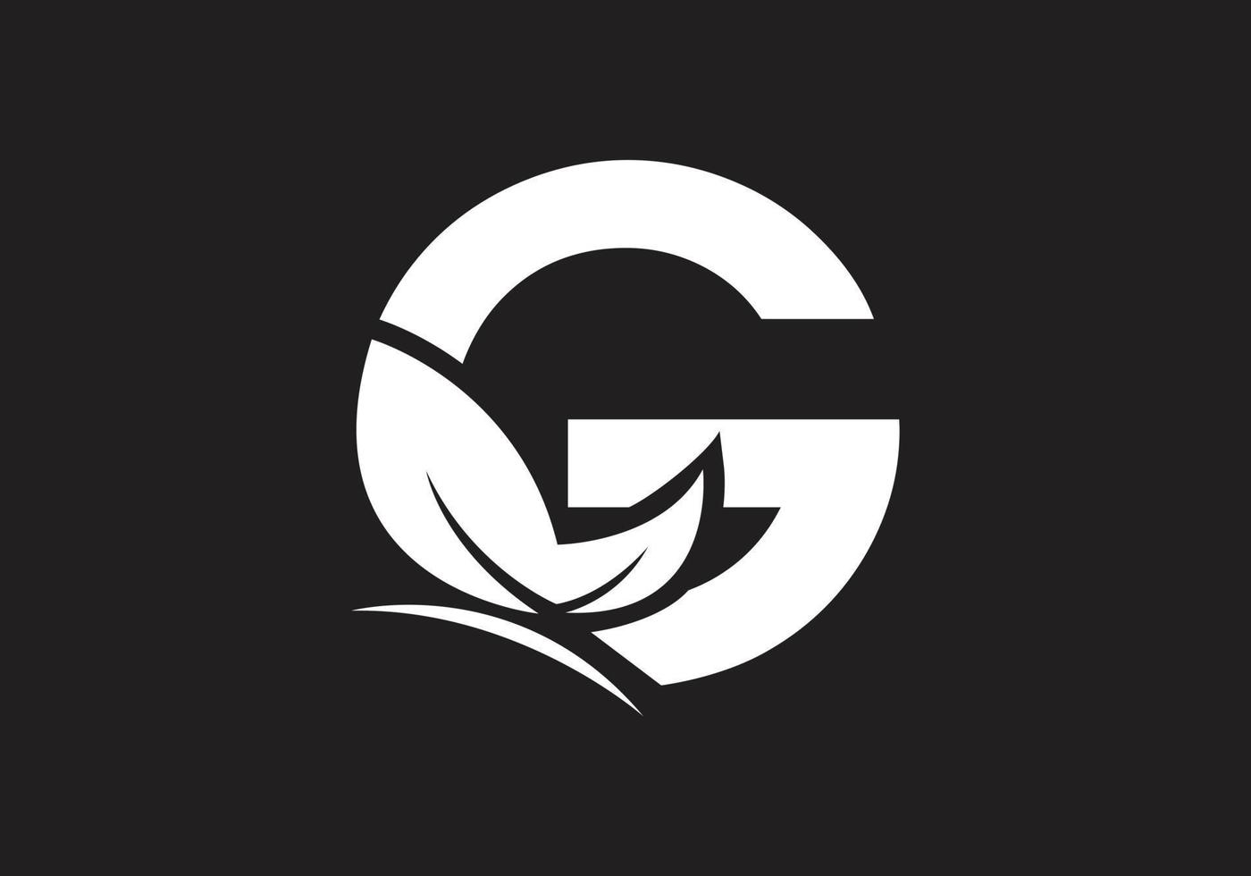 questo logo di testo lettera g creativo e unico vettore